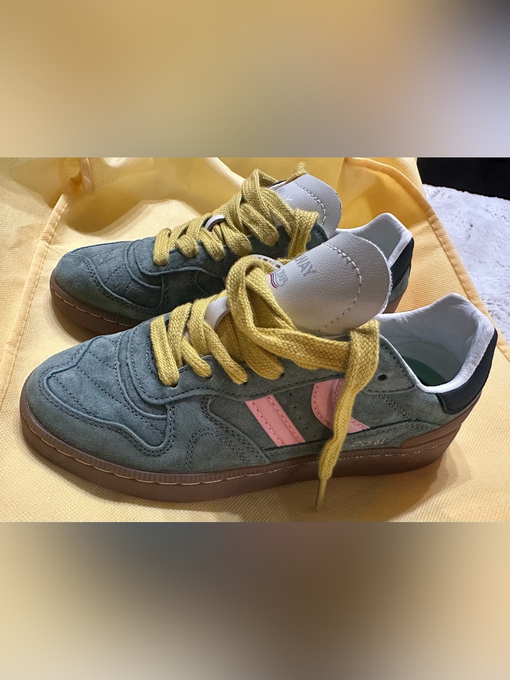 Coolway Goal Green Athletic Sneakers Leather Detail Retro Style - Picture 7 of 13